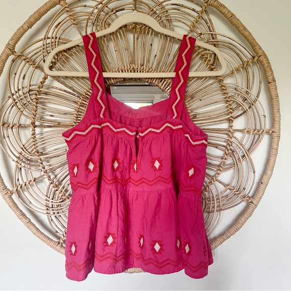 Loft Pink Embroidered Tank Top - Picture 5 of 7